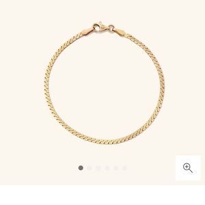 Mejuri serpentine chain gold bracelet 14k